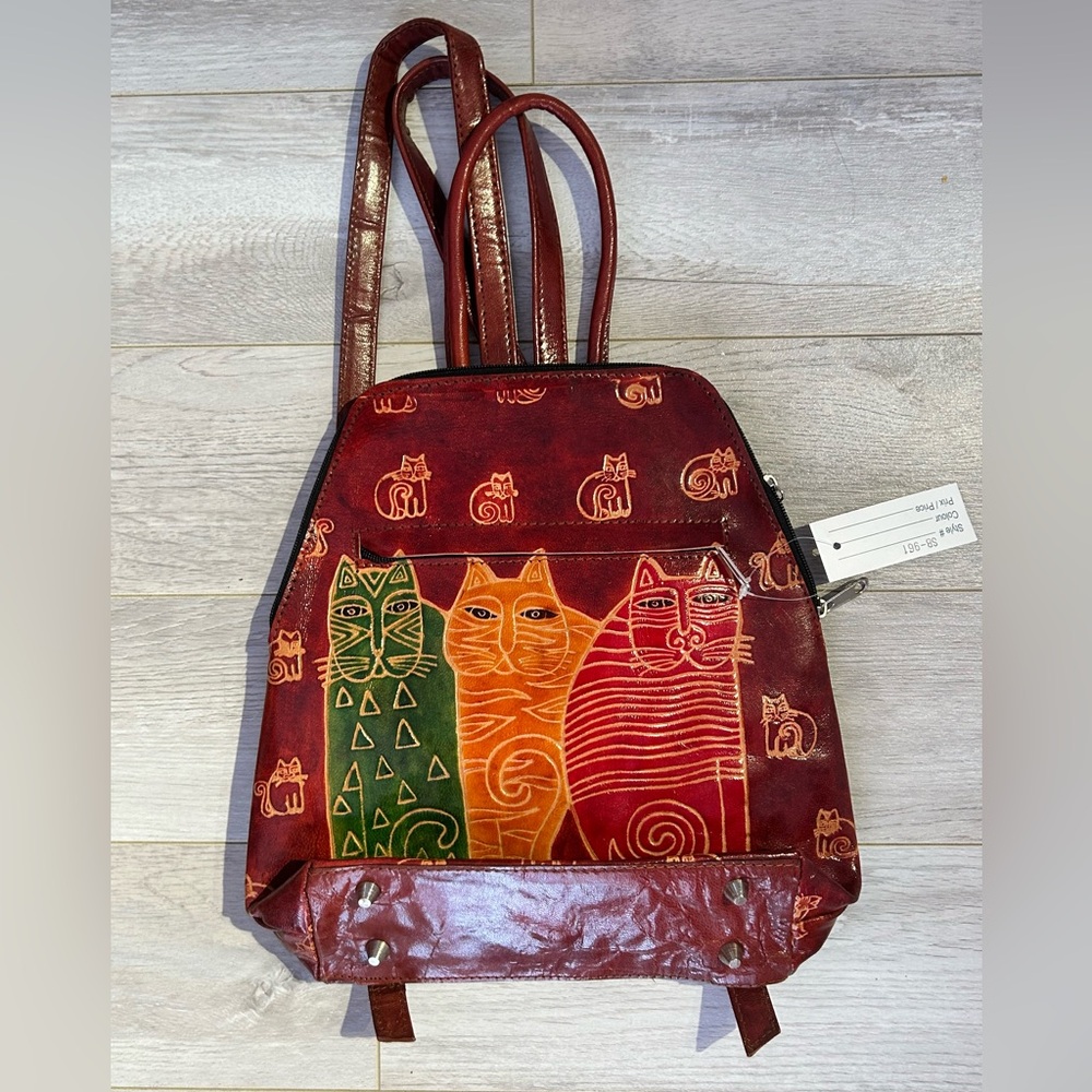 NWT Leather Backpack | Cat Print (Free With $50.00 Purchase)